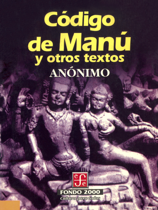 Detalles del título Código Manú y otros textos de Anónimo - Lista de espera
